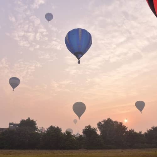 hot air balloon ride in pushkar