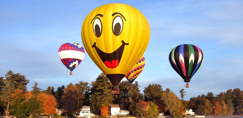 Hot air balloon trip with friends
